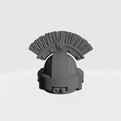 Monarchs Fists Warrior Order Type 4 Helmet with Crest resin upgrade for McFarlane Toys 7-inch armored action figures by Fantasy World Games.