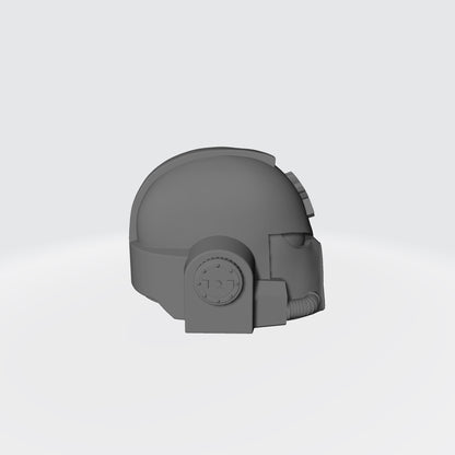 Monarchs Fists Warrior Order Type 7 Helmet resin upgrade compatible with McFarlane Toys 7-inch armored action figures by Fantasy World Games.
