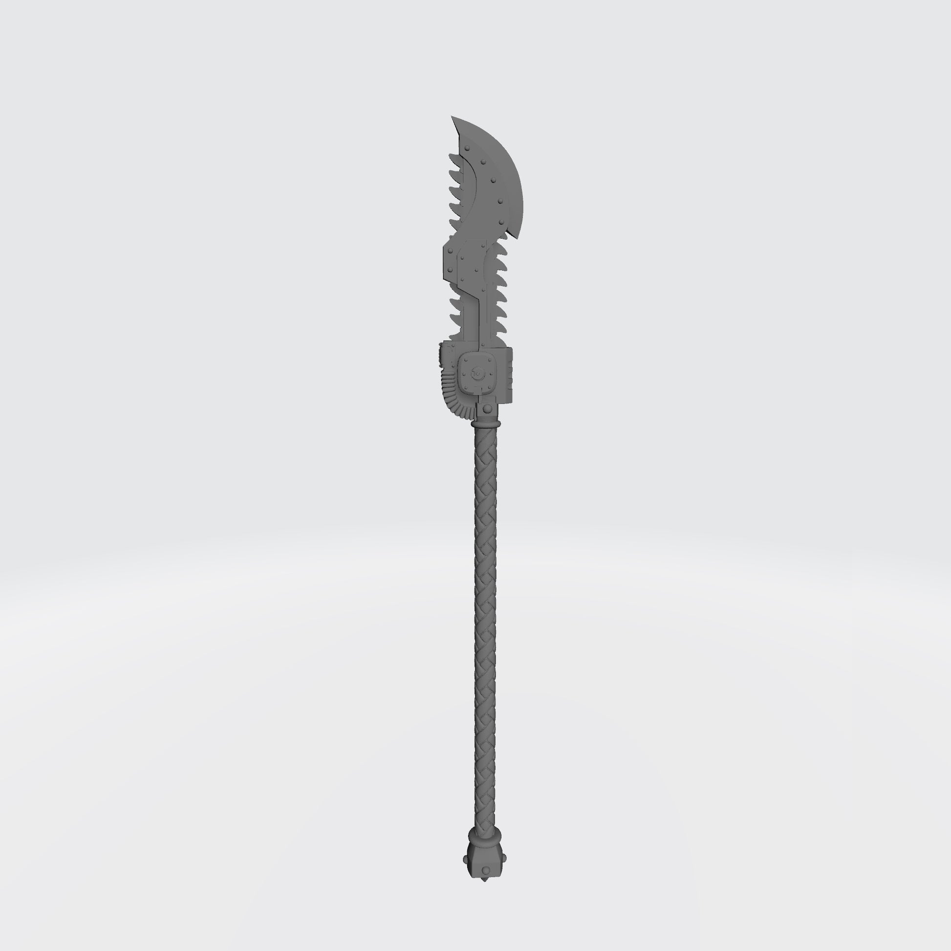 Night Terrors Warrior Order Chain Glaive 02 custom resin polearm weapon compatible with McFarlane Toys 7-inch 1:12 scale armored action figures.