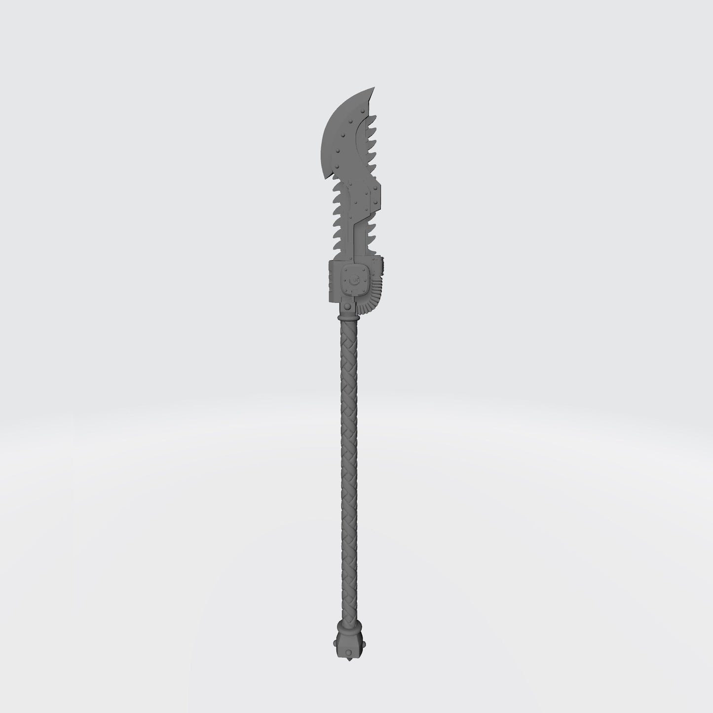 Night Terrors Warrior Order Chain Glaive 02 custom resin polearm weapon compatible with McFarlane Toys 7-inch 1:12 scale armored action figures.