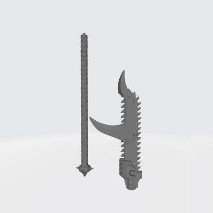 Night Terrors Warrior Order Chain Glaive V1 compatible with McFarlane Toys 7-inch armored action figures
