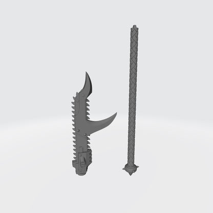 Night Terrors Warrior Order Chain Glaive V1 compatible with McFarlane Toys 7-inch armored action figures