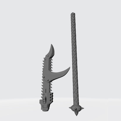 Night Terrors Warrior Order Chain Glaive V1 compatible with McFarlane Toys 7-inch armored action figures