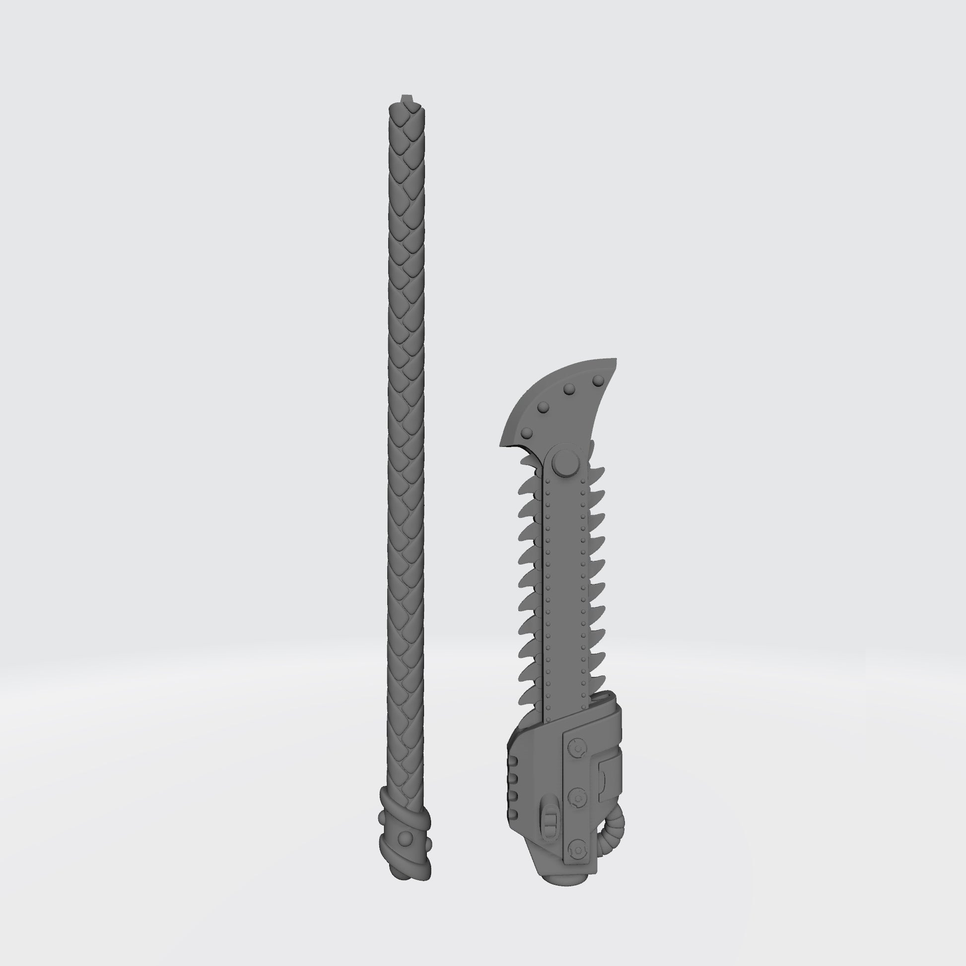 Night Terrors Warrior Order Chain Glaive V3 custom resin melee weapon compatible with McFarlane Toys 1:12 scale figures