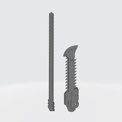 Night Terrors Warrior Order Chain Glaive V3 custom resin melee weapon compatible with McFarlane Toys 1:12 scale figures