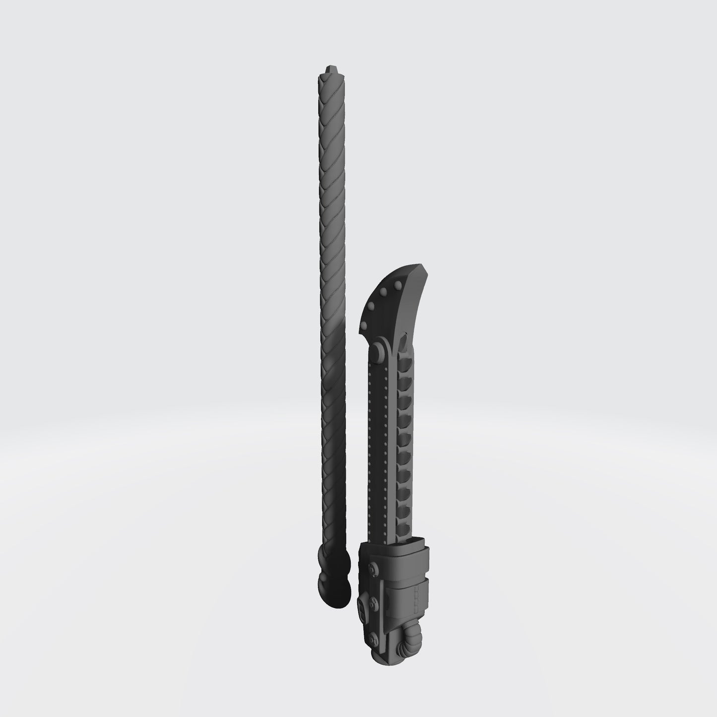 Night Terrors Warrior Order Chain Glaive V3 custom resin melee weapon compatible with McFarlane Toys 1:12 scale figures