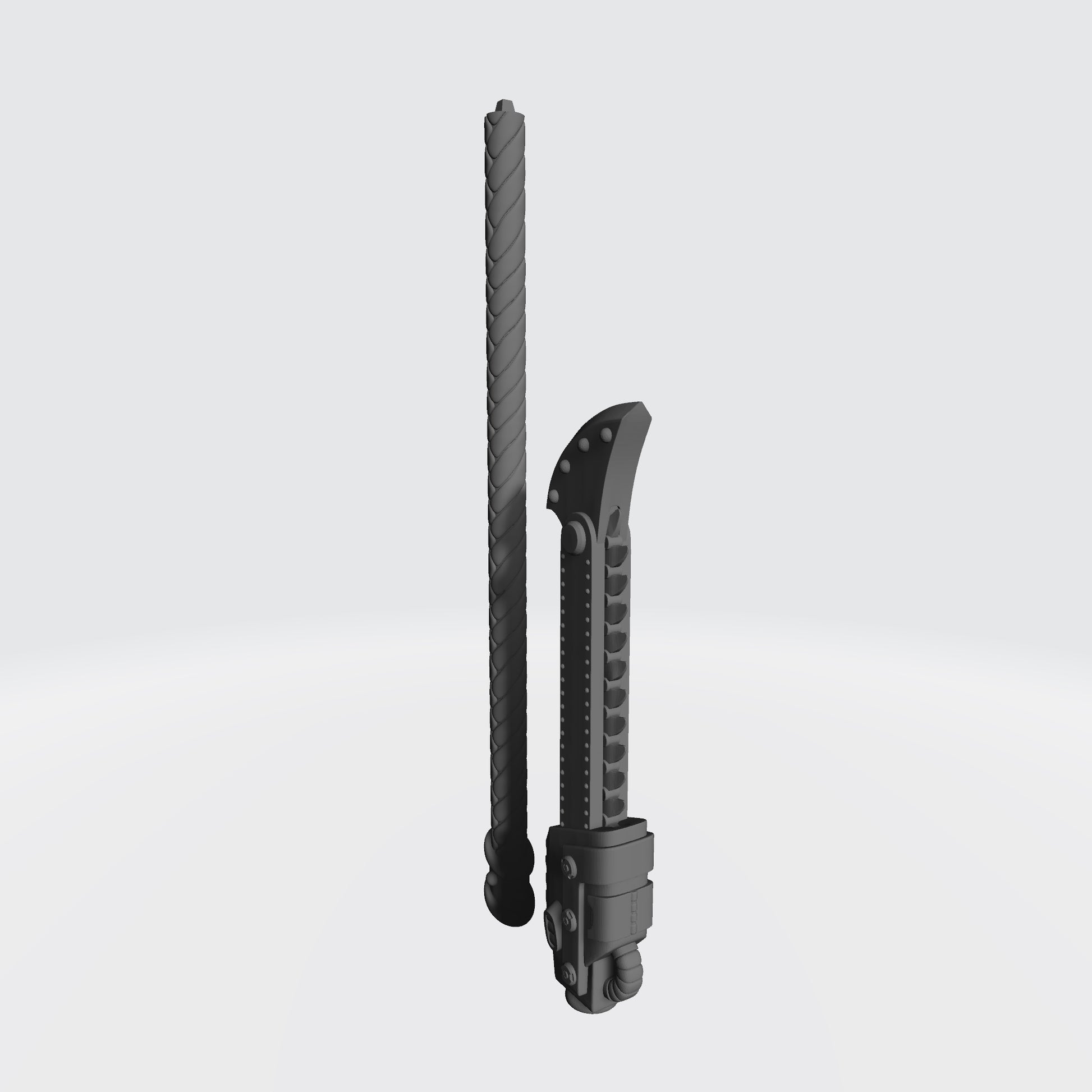 Night Terrors Warrior Order Chain Glaive V3 custom resin melee weapon compatible with McFarlane Toys 1:12 scale figures