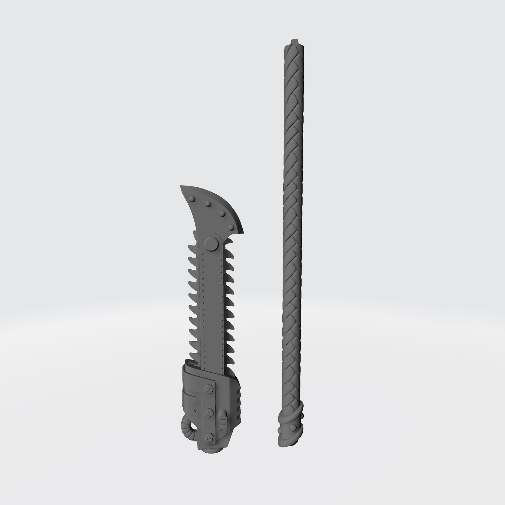 Night Terrors Warrior Order Chain Glaive V3 custom resin melee weapon compatible with McFarlane Toys 1:12 scale figures