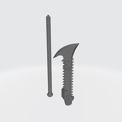 Night Terrors Warrior Order Chain Glaive V4 custom resin close combat weapon compatible with McFarlane 1:12 scale figures