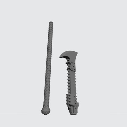 Night Terrors Warrior Order Chain Glaive V4 custom resin close combat weapon compatible with McFarlane 1:12 scale figures