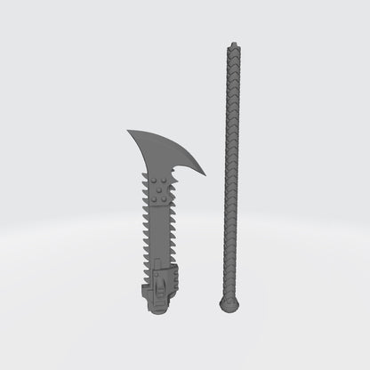 Night Terrors Warrior Order Chain Glaive V4 custom resin close combat weapon compatible with McFarlane 1:12 scale figures