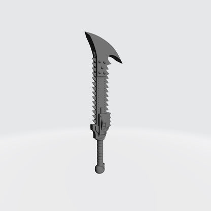 Night Terrors Warrior Order Soulreaper Chain Blade with Rivets compatible with McFarlane Toys 7-inch 1:12 scale armored action figures