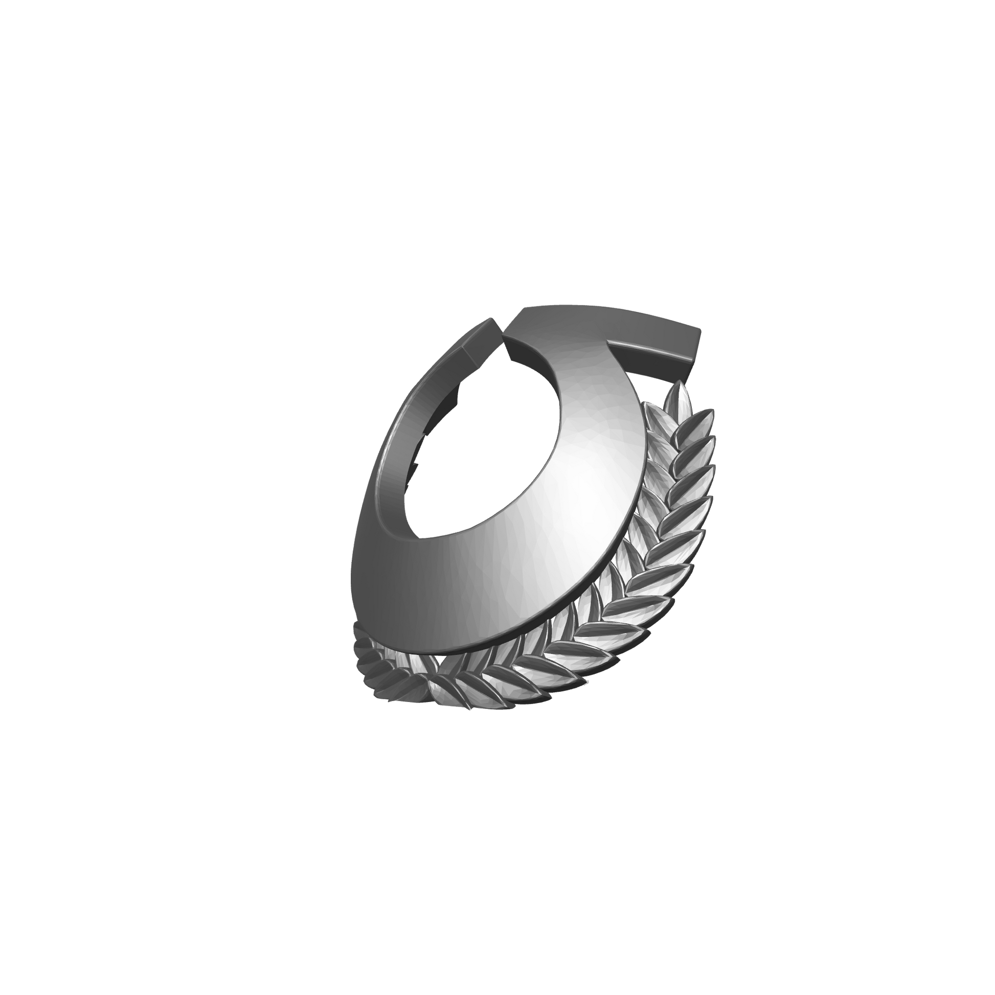 Omega Sentinels Warrior Order shoulder pad 3D decal with wreath compatible with McFarlane Toys 7-inch armored action figures.