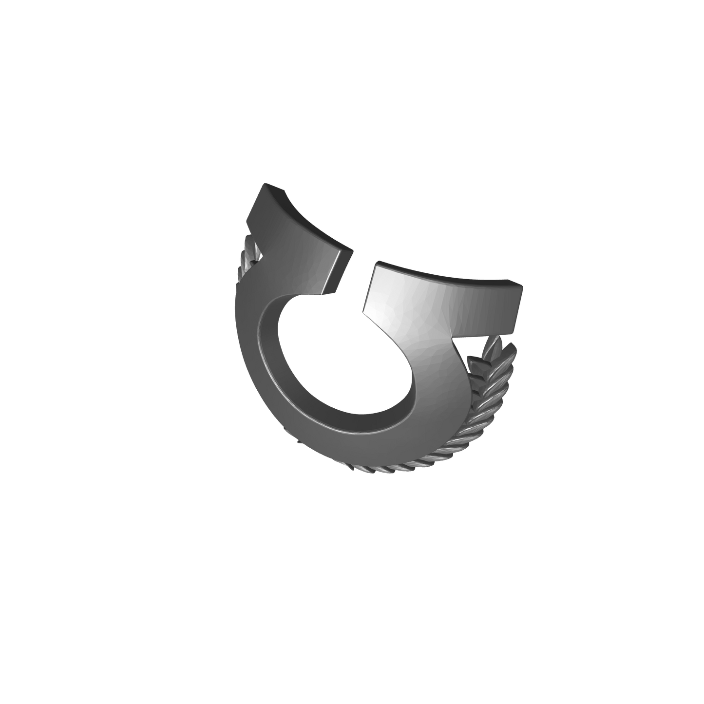 Omega Sentinels Warrior Order shoulder pad 3D decal with wreath compatible with McFarlane Toys 7-inch armored action figures.
