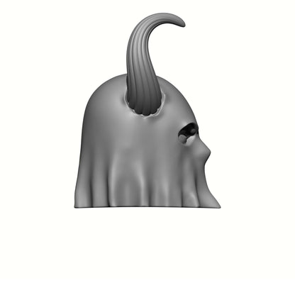 Plague Lord Warrior hooded helm with two horns compatible with McFarlane Toys 7-inch armored action figures custom resin head swap