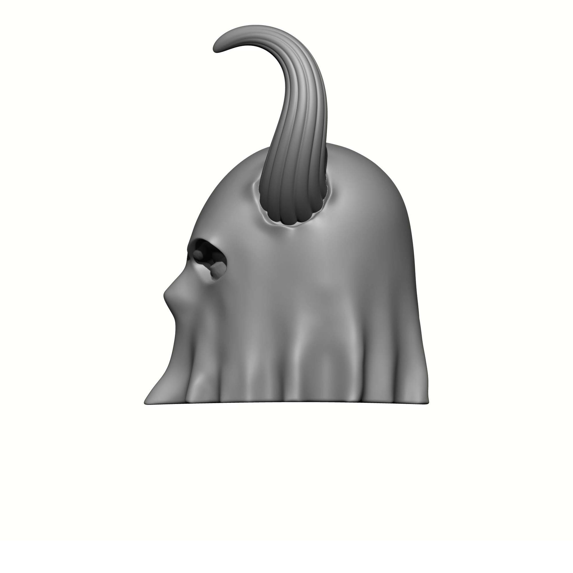 Plague Lord Warrior hooded helm with two horns compatible with McFarlane Toys 7-inch armored action figures custom resin head swap