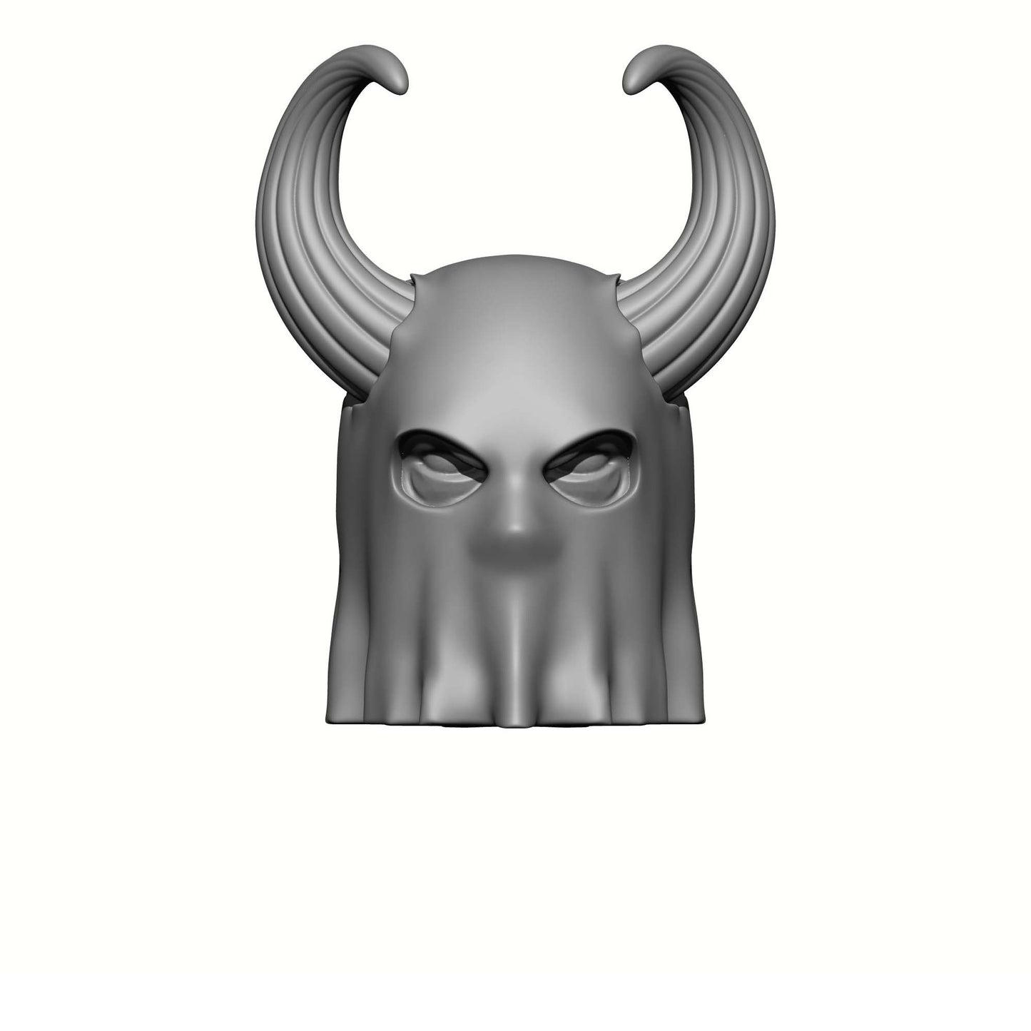 Plague Lord Warrior hooded helm with two horns compatible with McFarlane Toys 7-inch armored action figures custom resin head swap
