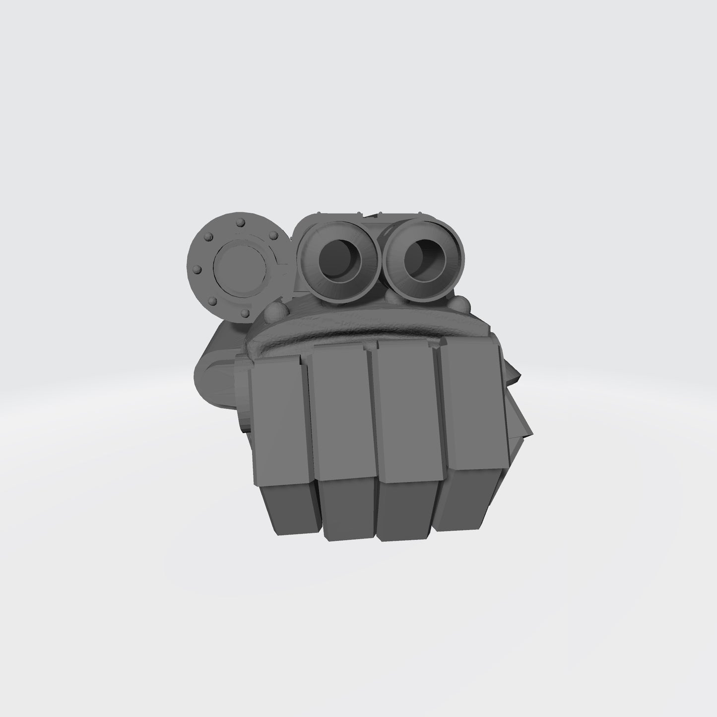 Custom resin right-handed power fist with twin bolter compatible with McFarlane Toys 7-inch 1:12 scale armored action figures.