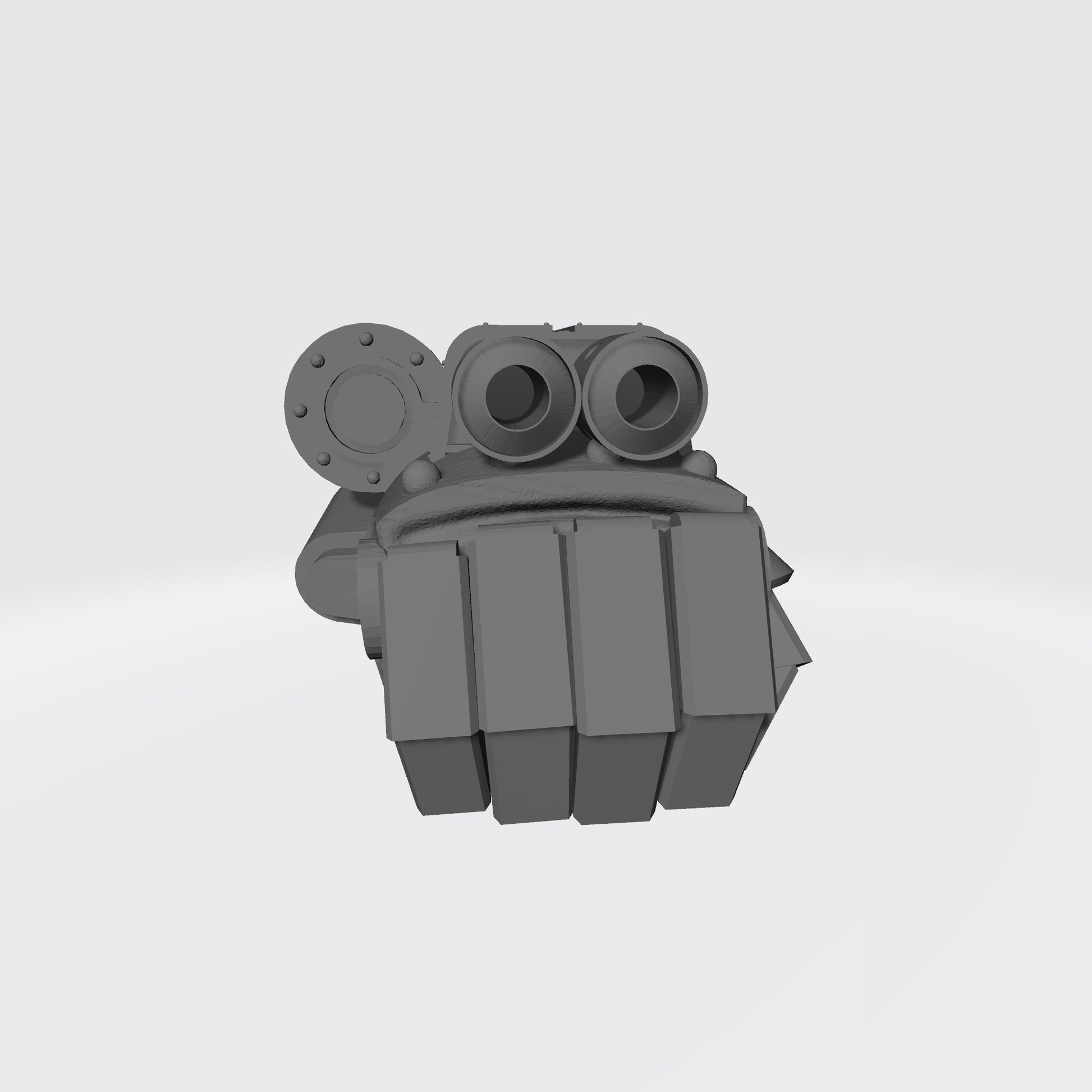 Custom resin right-handed power fist with twin bolter compatible with McFarlane Toys 7-inch 1:12 scale armored action figures.