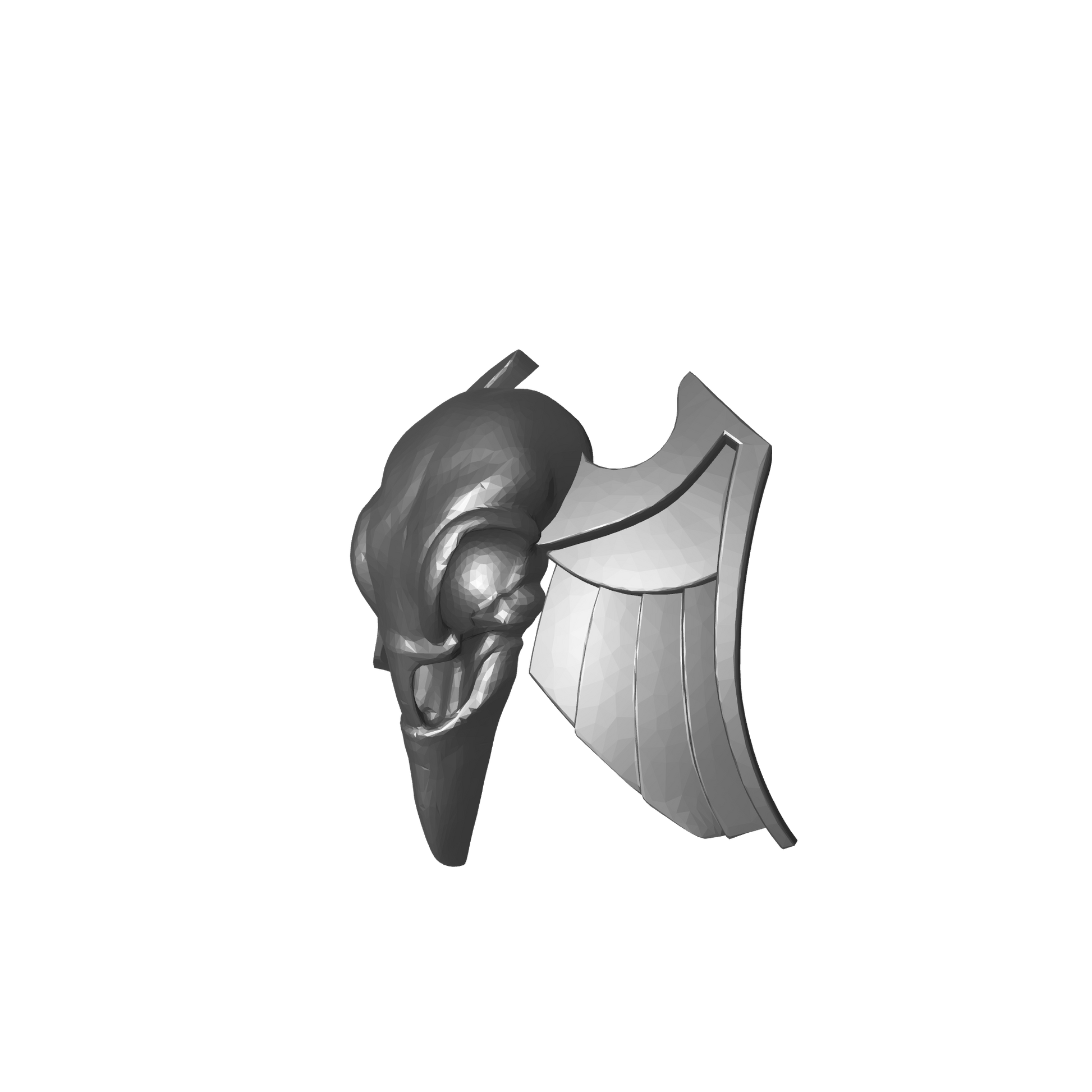 Custom resin Raven Warrior Order Elite Shoulder Pad Decal compatible with McFarlane Toys 7-inch armored action figures.