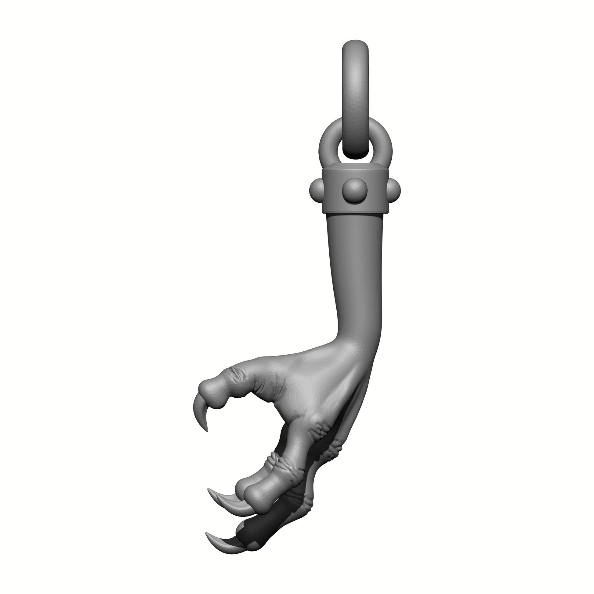 Raven Warrior Order Raven Claw Talisman custom resin belt relic accessory compatible with McFarlane Toys 7-inch armored action figures.