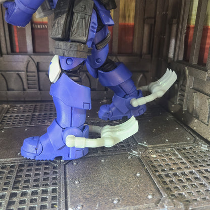 Raven Warrior Order Raven’s Spurs Set compatible with McFarlane Toys 7-inch armored action figures custom resin boot accessories