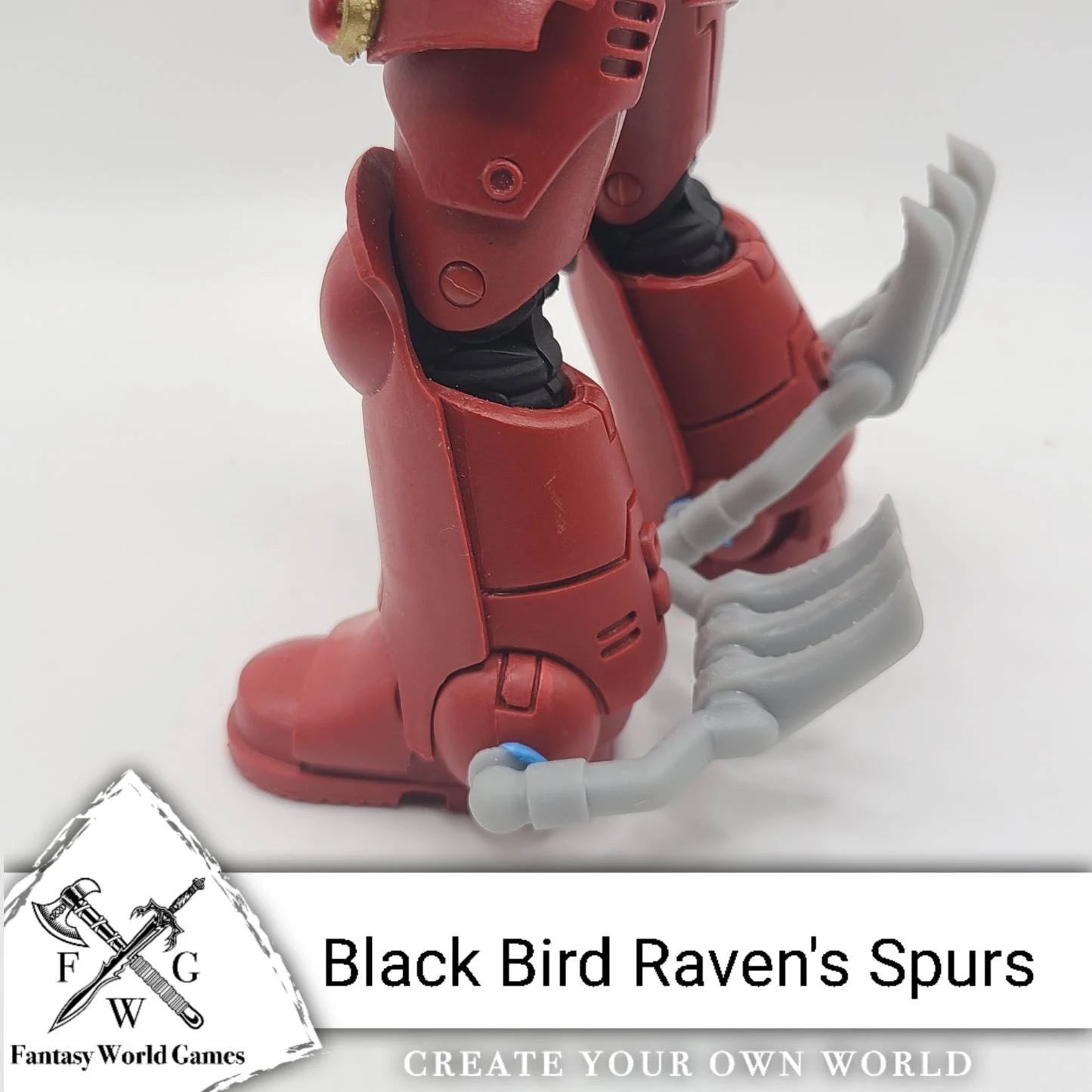Raven Warrior Order Raven's Spurs Standard Set compatible with McFarlane Toys 7-inch armored action figures custom resin foot armor