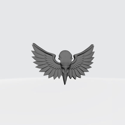 Raven Warrior Order Chestplate Decal with Raven Skull compatible with McFarlane Toys 7-inch armored action figures
