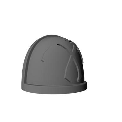 Reaper's Scythes Warrior Order Type 4 V1 custom resin shoulder pad compatible with McFarlane Toys 1:12 scale armored action figures