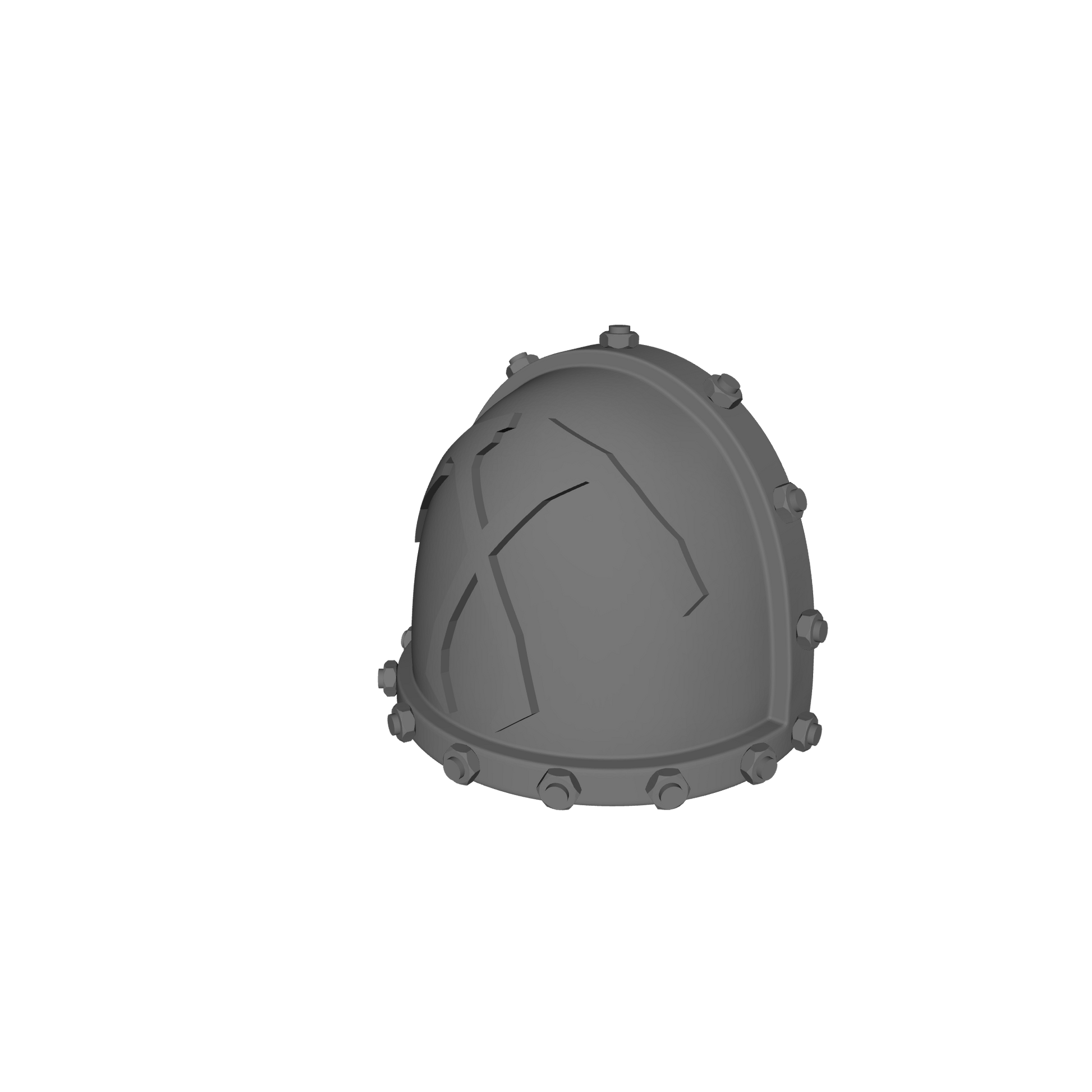 Reaper's Scythes Warrior Order Type 7 V3 shoulder pad with bolts in custom resin compatible with McFarlane Toys 1:12 scale armored action figures