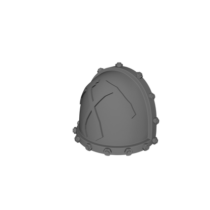 Reaper's Scythes Warrior Order Type 7 V3 shoulder pad with bolts in custom resin compatible with McFarlane Toys 1:12 scale armored action figures