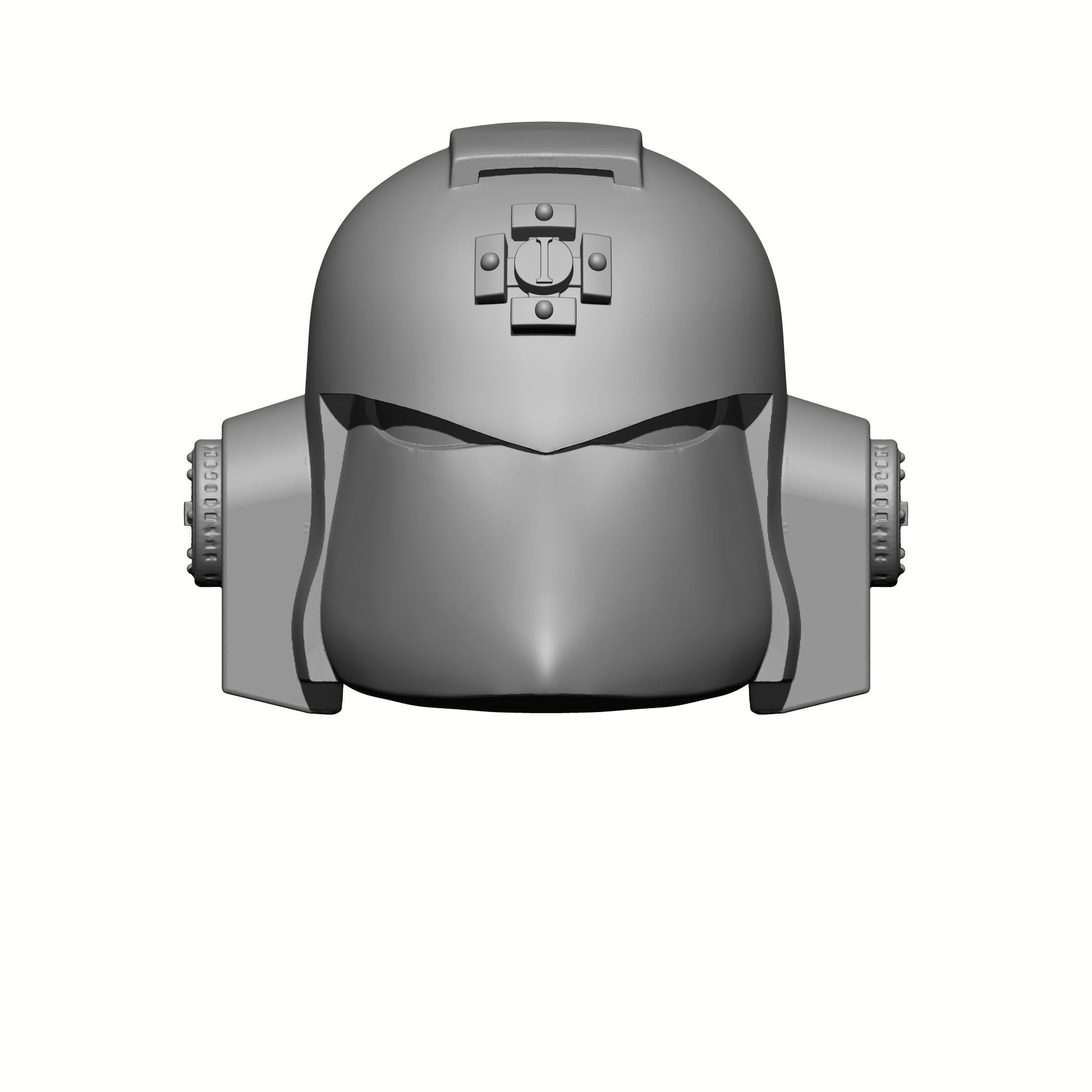 Retribution Wardens Warrior Order Type 6 Veteran Helmet with Cross resin upgrade compatible with McFarlane Toys 1:12 scale armored action figures.