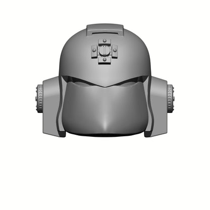 Retribution Wardens Warrior Order Type 6 Veteran Helmet with Cross resin upgrade compatible with McFarlane Toys 1:12 scale armored action figures.