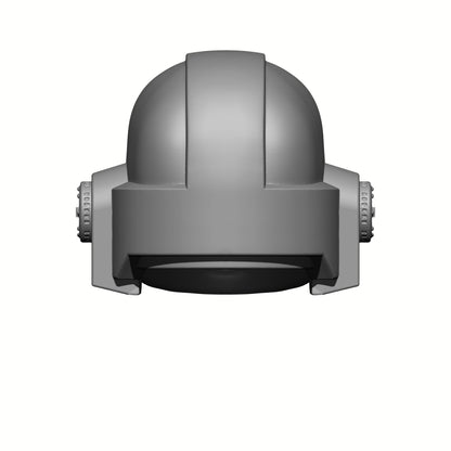 Retribution Wardens Warrior Order Type 6 Veteran Helmet with Cross resin upgrade compatible with McFarlane Toys 1:12 scale armored action figures.