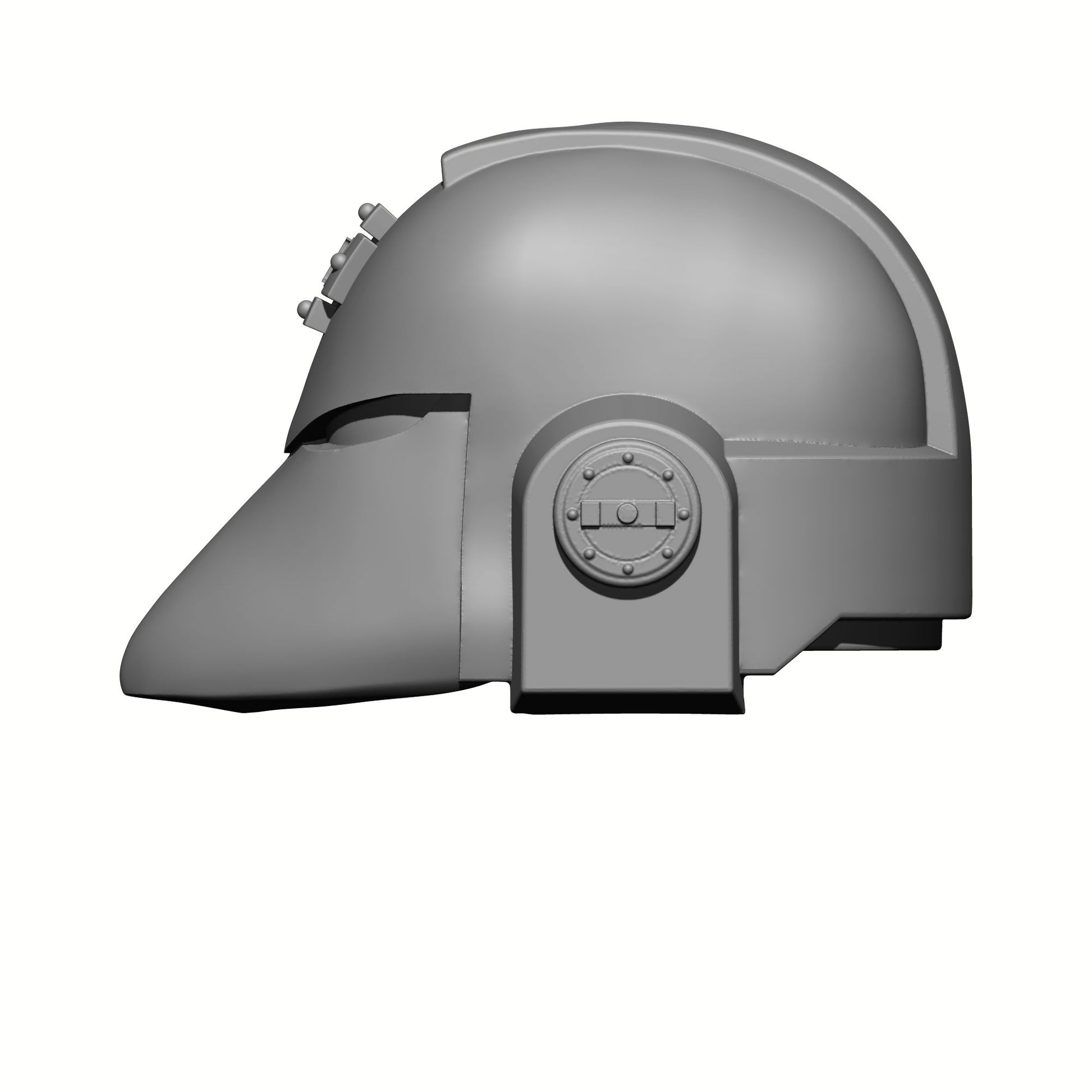Retribution Wardens Warrior Order Type 6 Veteran Helmet with Cross resin upgrade compatible with McFarlane Toys 1:12 scale armored action figures.