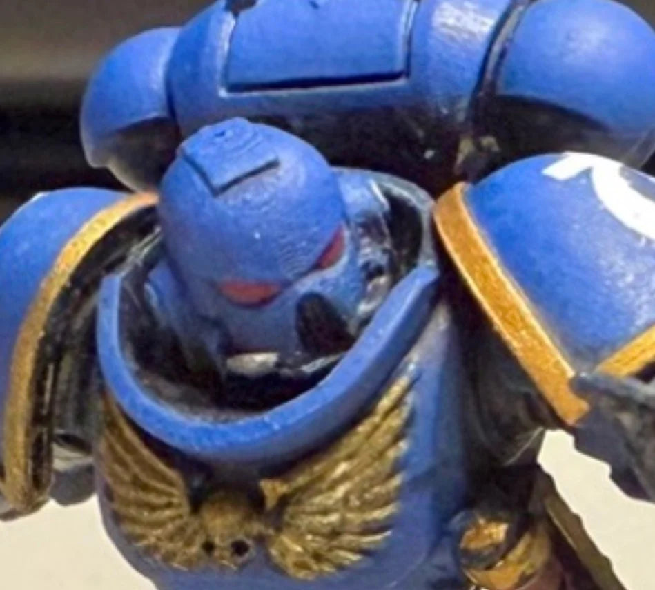 Retribution Wardens Warrior Order Type 7 resin helmet set compatible with 28mm and 32mm scale miniatures.