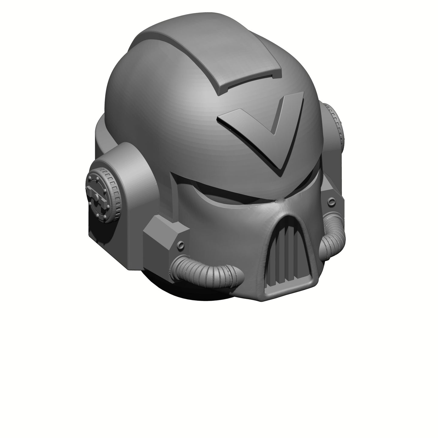 Retribution Wardens Warrior Order Type 7 Helmet with Chevron custom resin helmet designed to fit JoyToy 1:18 scale armored action figures.