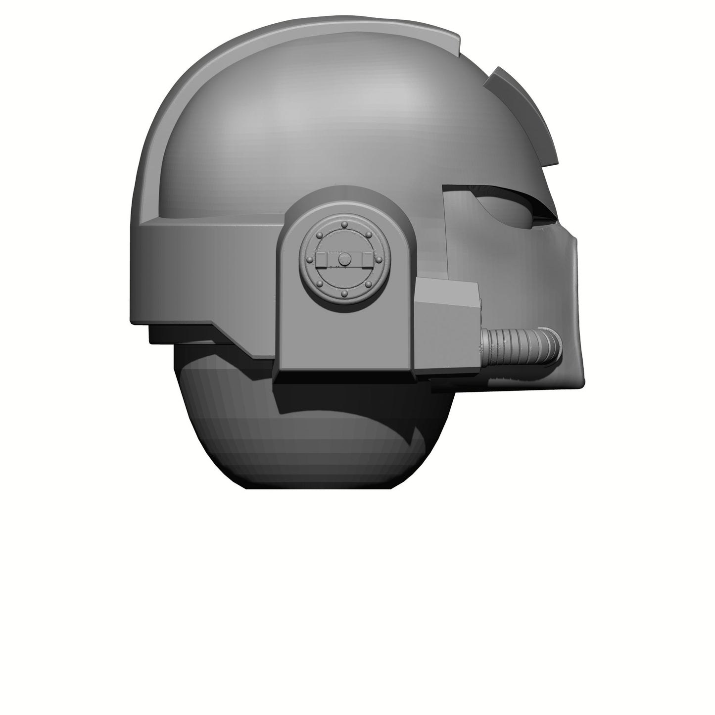 Retribution Wardens Warrior Order Type 7 Helmet with Chevron custom resin helmet designed to fit JoyToy 1:18 scale armored action figures.