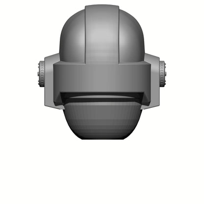 Retribution Wardens Warrior Order Type 7 Helmet with Chevron custom resin helmet designed to fit JoyToy 1:18 scale armored action figures.