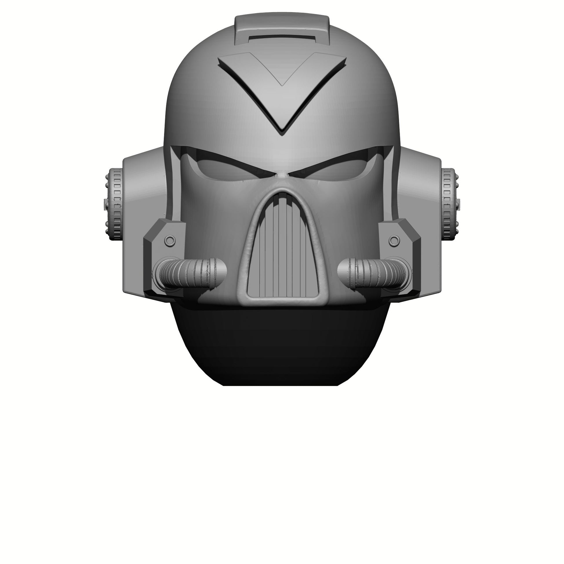 Retribution Wardens Warrior Order Type 7 Helmet with Chevron custom resin helmet designed to fit JoyToy 1:18 scale armored action figures.