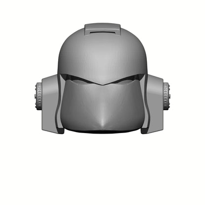 Retribution Wardens Warrior Order Type 6 Beaked resin helmet compatible with McFarlane Toys 1:12 scale armored action figures for custom figure painting and kitbash projects.