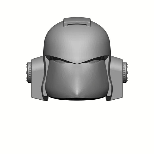 Retribution Wardens Warrior Order Type 6 Beaked resin helmet compatible with McFarlane Toys 1:12 scale armored action figures for custom figure painting and kitbash projects.