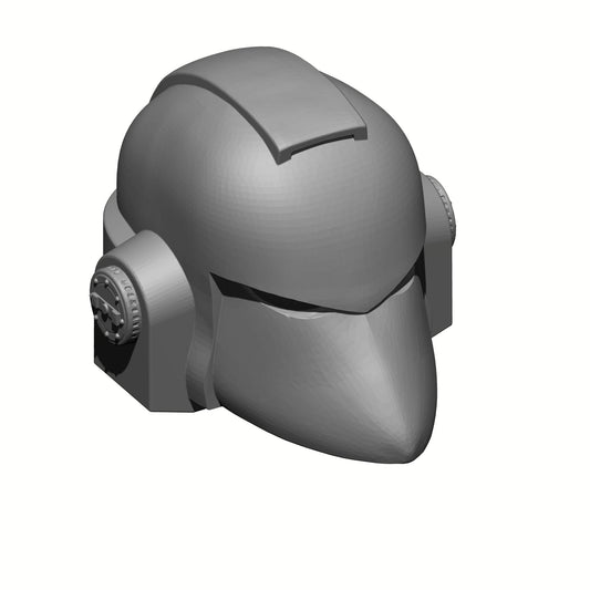 Retribution Wardens Warrior Order Type 6 Beaked resin helmet compatible with McFarlane Toys 1:12 scale armored action figures for custom figure painting and kitbash projects.