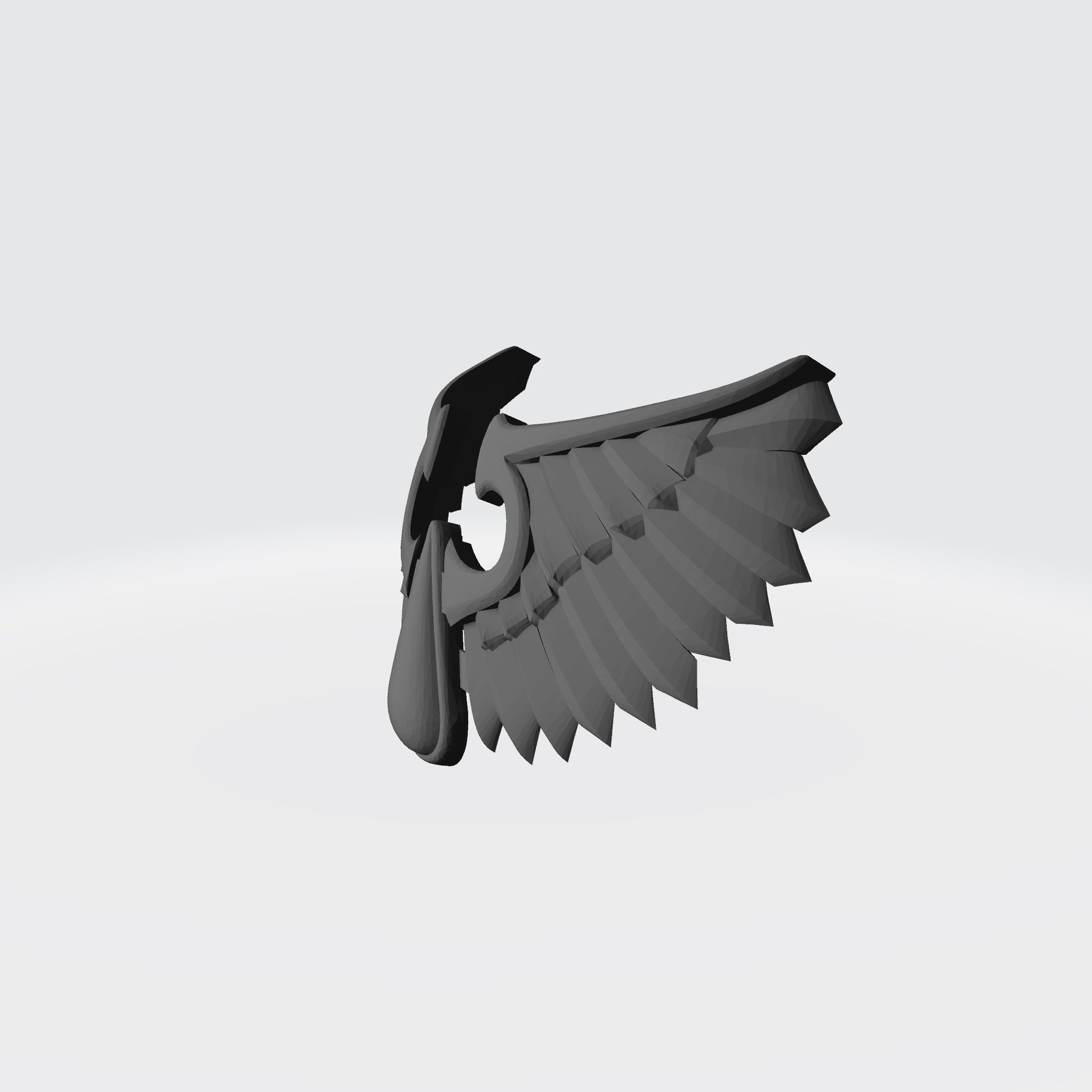 Sanguis Warrior Order Feathered Shoulder Pad Decal compatible with McFarlane Toys 7-inch armored action figures custom resin accessory