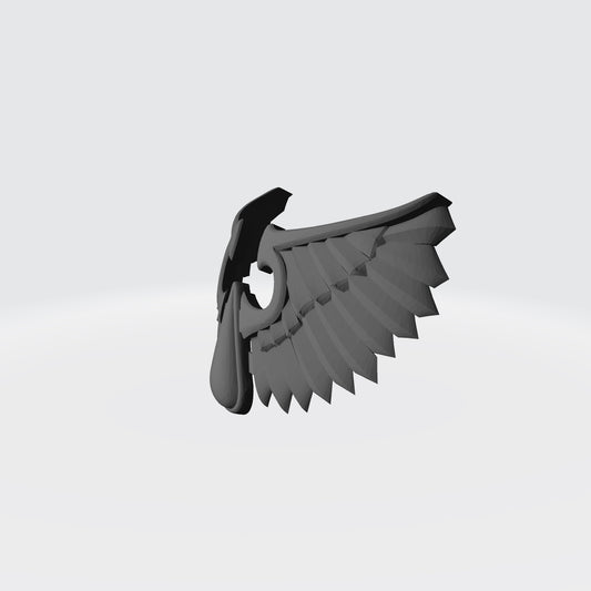 Sanguis Warrior Order Feathered Shoulder Pad Decal compatible with McFarlane Toys 7-inch armored action figures custom resin accessory