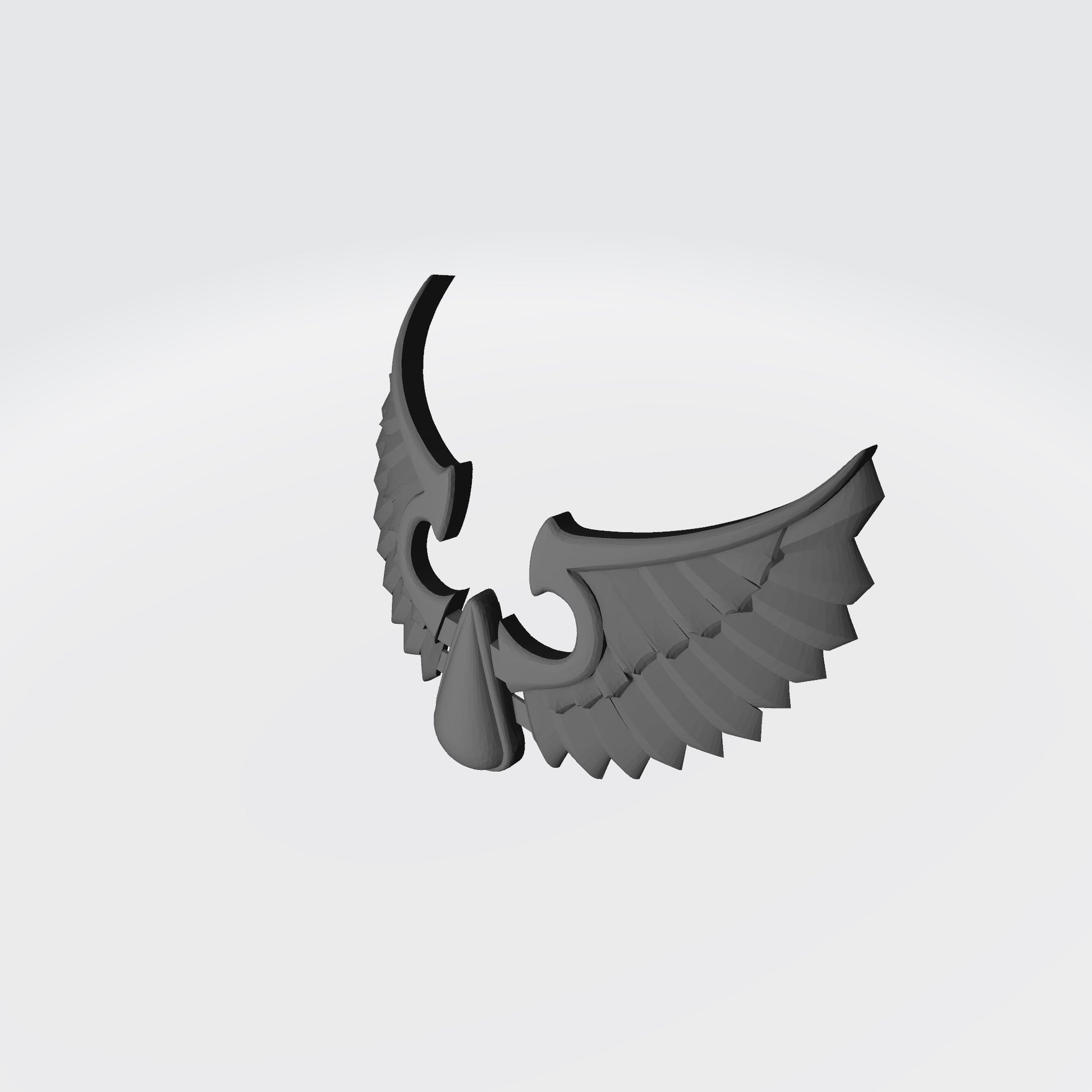 Sanguis Warrior Order Feathered Shoulder Pad Decal compatible with McFarlane Toys 7-inch armored action figures custom resin accessory