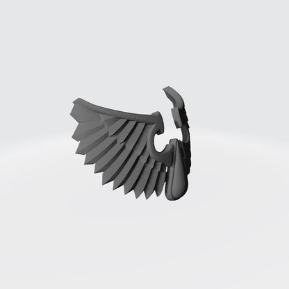 Sanguis Warrior Order Feathered Shoulder Pad Decal compatible with McFarlane Toys 7-inch armored action figures custom resin accessory