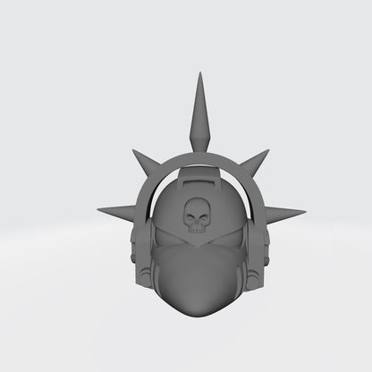 Sanguis Warrior Order G6 Beaked Skull Halo resin helmet upgrade compatible with McFarlane 7-inch armored action figures