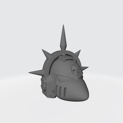 Sanguis Warrior Order G6 Beaked Skull Halo resin helmet upgrade compatible with McFarlane 7-inch armored action figures