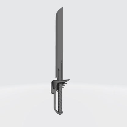 Custom resin Sanguis Warrior Order Glaive Encarmine Power Sword for the right hand compatible with McFarlane Toys 7-inch armored action figures.